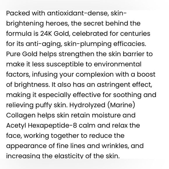 NWT Lapcos 24K Gold Hydra Collagen Gold Foil Mask - Picture 5 of 7
